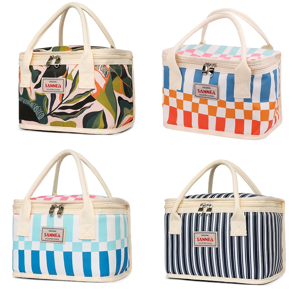 

Printed handheld lunch bag, large opening, open-top lunch bag, thermal bag, and freshness bag