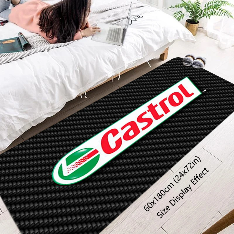 Living Room Carpet Castrol Rugs Foot Carpets Entrance Doormat Kawaii Rug Floor Mats Anti Slip Mat Home Kitchen Hallway Decor