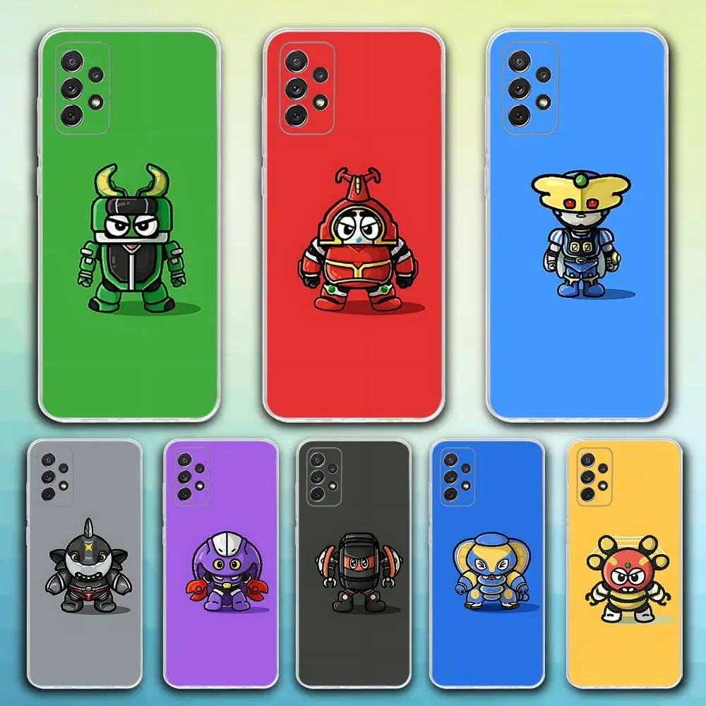 

Cute K-Kabutack B-Robo Phone Case For Samsung S30,23,21,22,20, FE lite,S10,9,8,7 PIus Note20ultra Soft Transparent