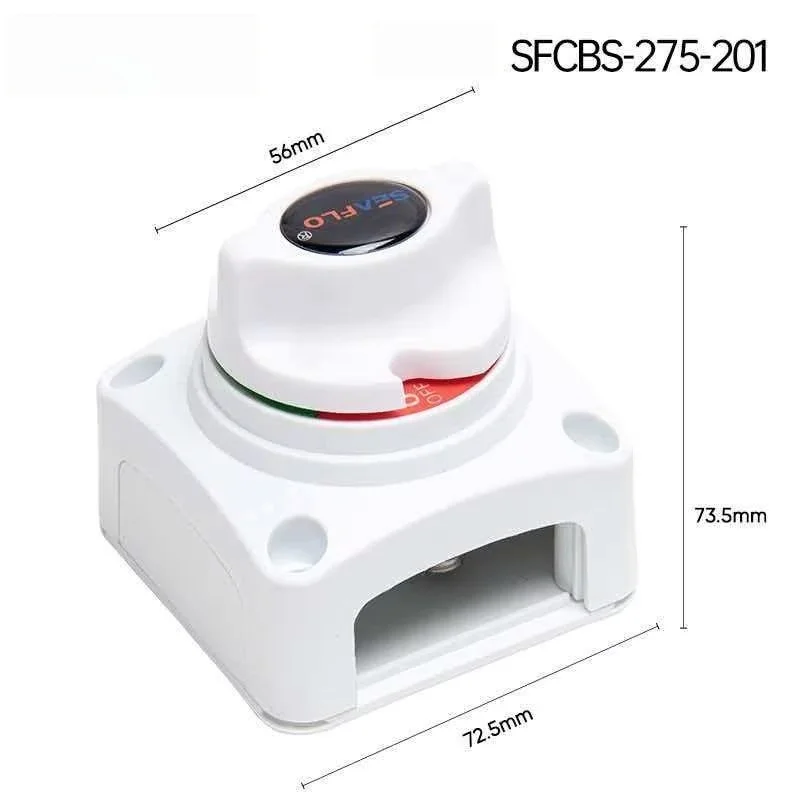 SEAFLO 2-Stage Battery Selection Switch 12V 24V 36V Yacht Power Cut-Off Speedboat RV Accessories