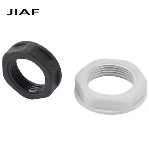 5/10PCS Flange M5-M63 Black White Nylon Nuts Hexagon Plastic Nut for Heat/ Electricity Insulation Metric Thread Flat Bottom Nuts