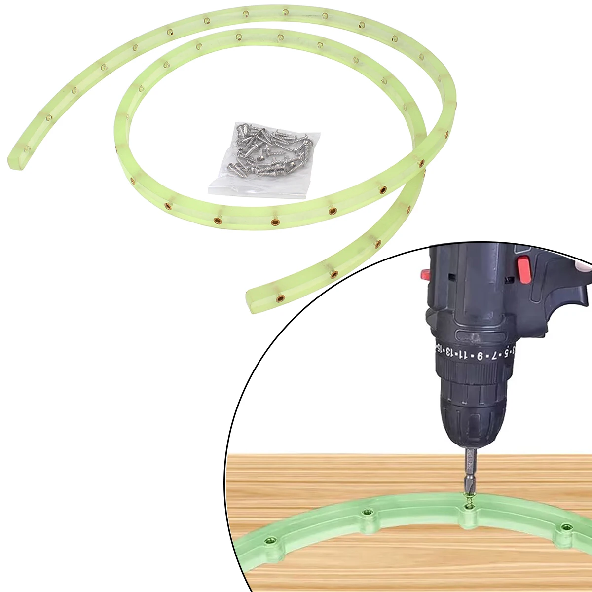 2M Woodworking Profiling Strip, Flexible Curve Template Adjustable Fixed Complex Shape Contour Woodworking Tool Templates Guide