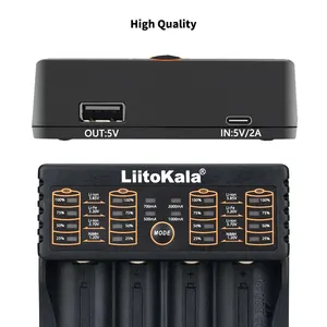 LIITOKALA-Rechargeable Battery Film, Type C wire interface, Universal Battery Interface, LII-202, LI-402, 5V, 2a, 3.7V, 3.2V, 3.85V, 18650, 21700 12 Main sales charger of rechargeable batteries - №12