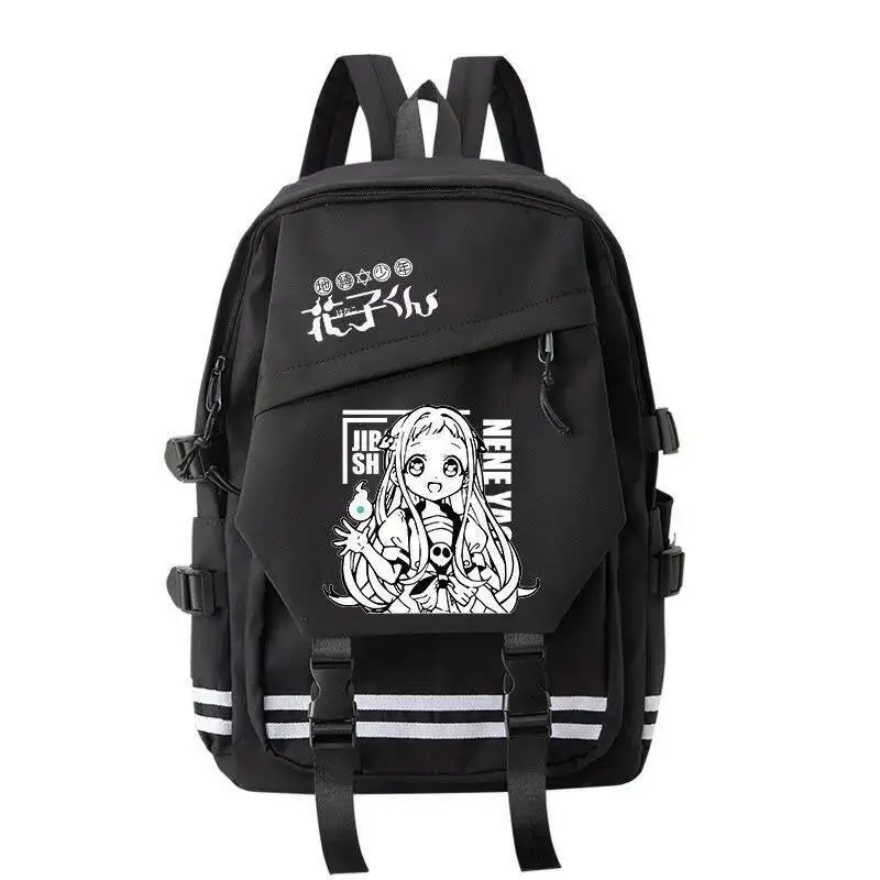 أنيمي لعبة أسود أبيض Jibaku Shounen المرحاض ملزمة Hanako-Kun طالب المراهقين الحقائب المدرسية حقائب الظهر