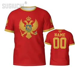 Custom Name Number Montenegro Flag Emblem 3D T-shirts For Men Women Tees team Clothes Soccer Football Fans Gift T shirt