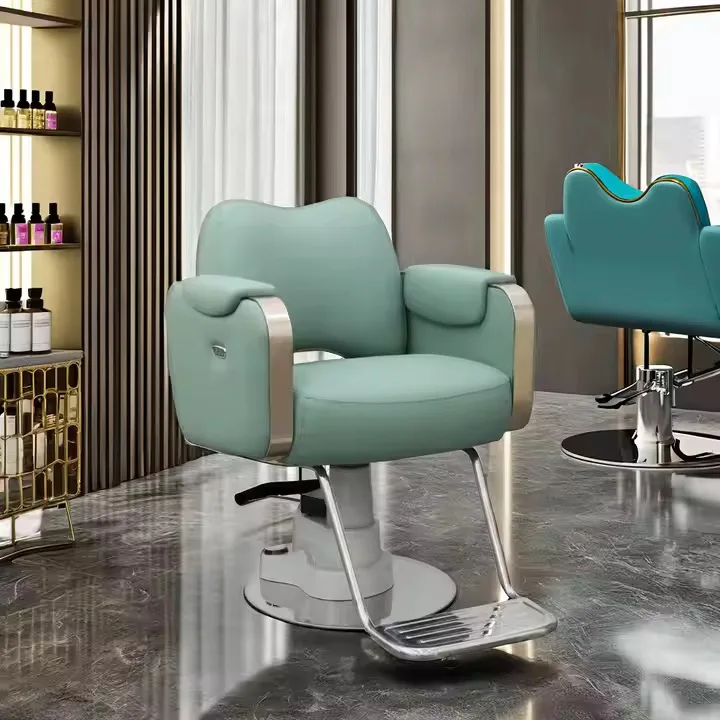 Barber chair Ventilated heating chair Rotatable massage hair cutting chair