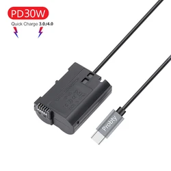 EN-EL15 Dummy Battery USB C DC Power AC Adapter for Nikon D7000 D7100 D7200 D750 D800E D810A Z5 Z6 Z7 II Camera