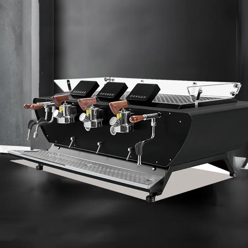 Commercial three-head coffee machine Italian semi-automatic saturated brew head Italian rotary pump coffee machine