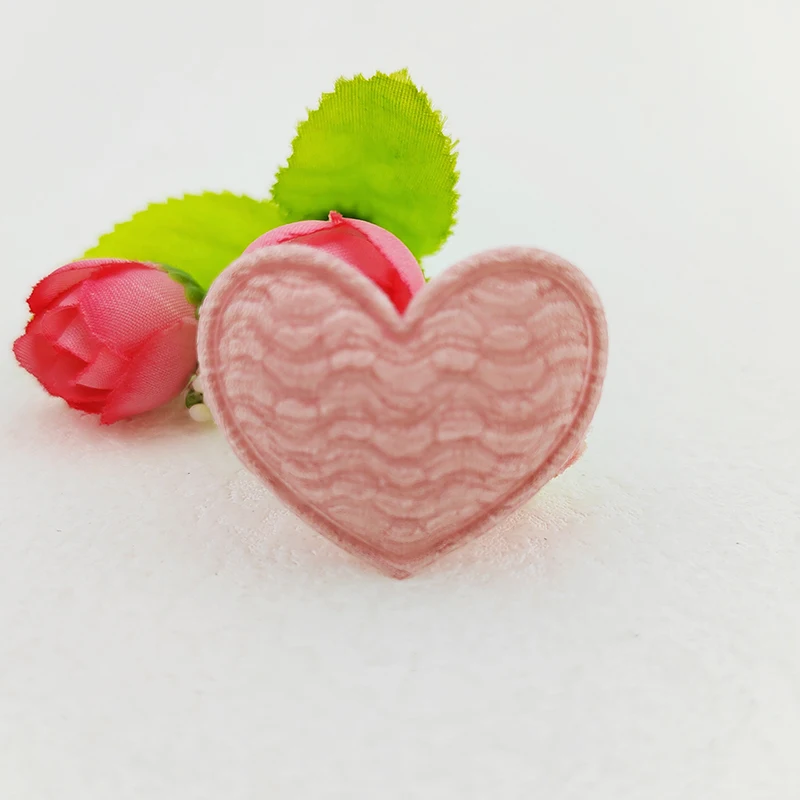 100 Stück 3,5x3CM Herz-Applikationen zum Aufnähen für Kleidung, Hüte, Nähzubehör, DIY-Kopfbedeckungen, Haarspangen, Schleifendekoration, Patches – Detail 10