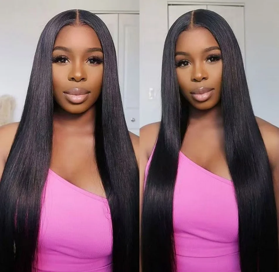 180% Density Brazilian Straight 13X4 13X6 Lace Front Wigs 100% Human Hair Pre Plucked Ear To Ear HD Swiss Lace Frontal Wig