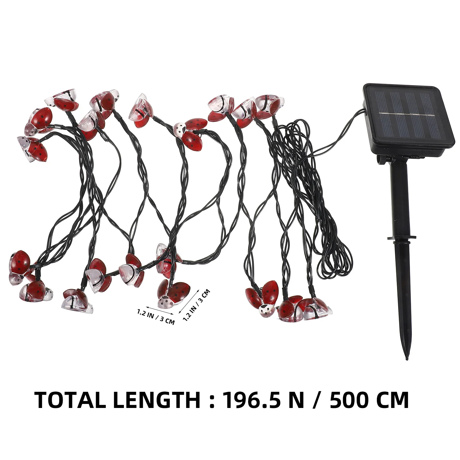 سلسلة أضواء الخنفساء بطول 5 أمتار مقاومة للماء تعمل بالطاقة الشمسية لتزيين حفلات الحديقة الخارجية والعطلات #4