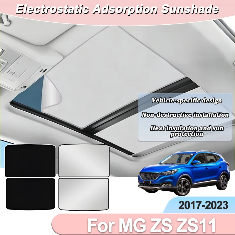 

Sunroof For MG ZS ZS11 ZST ZS EV VS Astor 2017~2023 Car Electrostatic Adsorption Cover Sunshade Skylight Blind Roof Shading Part