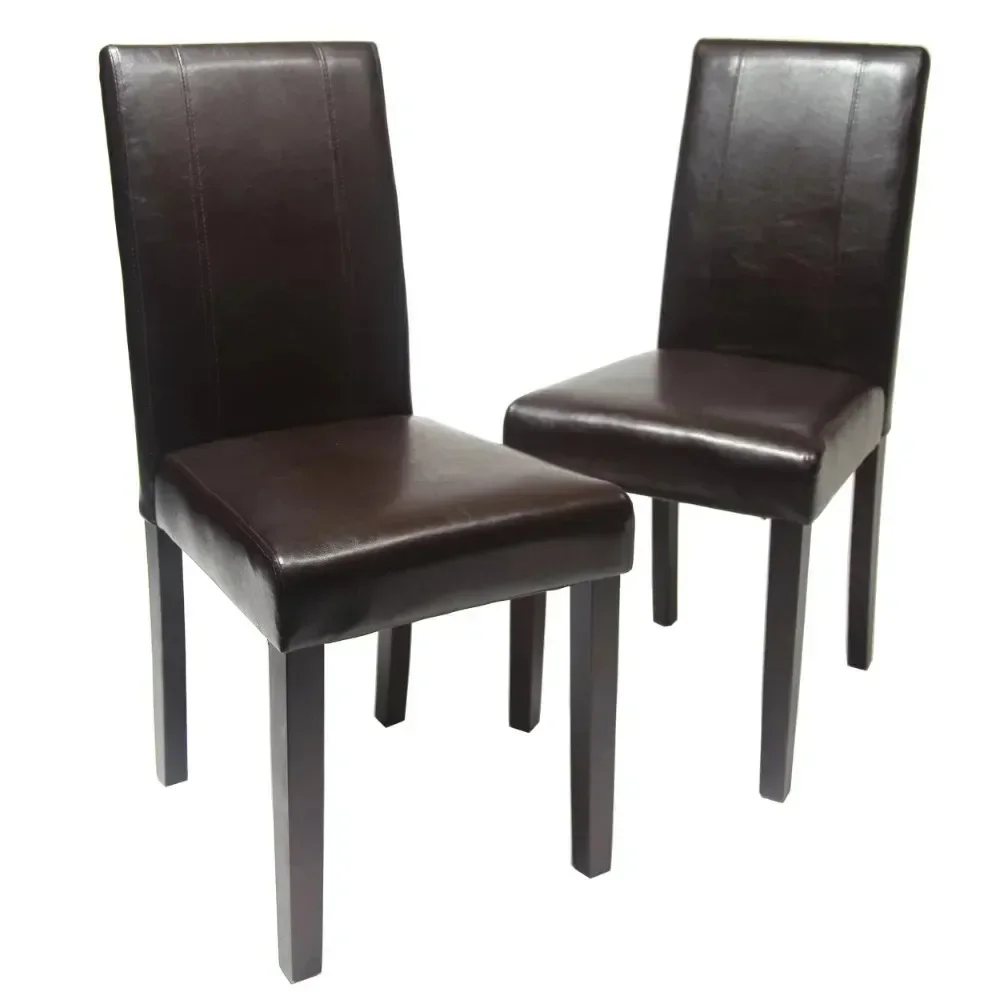 Dining Chair Set of 2,Urban Style Padded Parson Chair for Kitchen, Living,Room,Faux Leather Dining Chairs