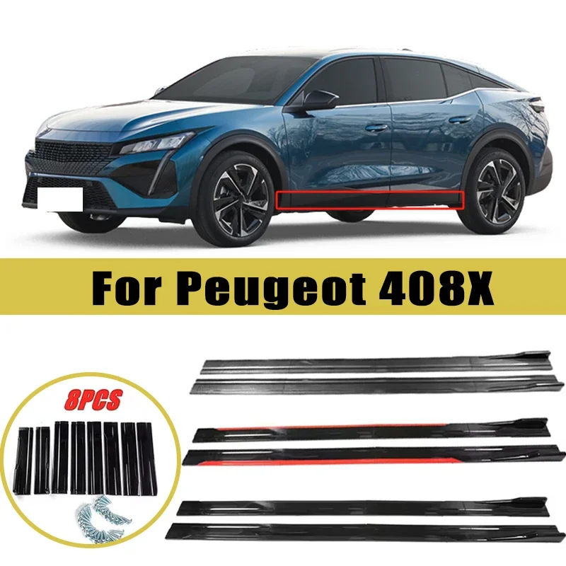 

Universal 2m/2.2m Car Side Skirt Extension SplitterBumper Racing Side Wing Bumper Lip Side Spoiler For Peugeot 408X Accessories