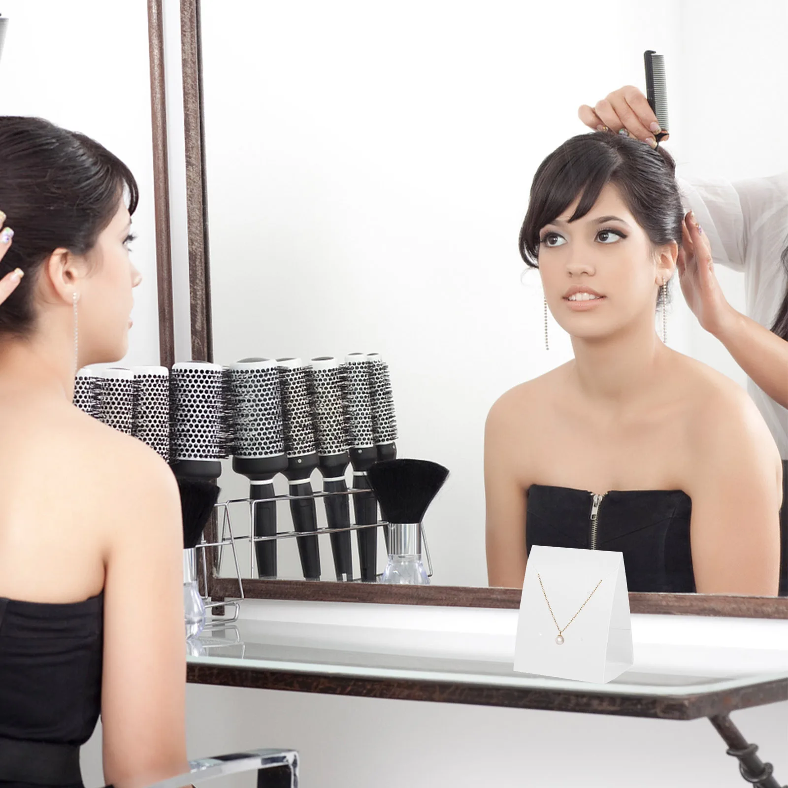 100pcs Ear Earring Packaging Card Paper Jewelry Display Holder Rectangle Cardboard For Necklace Hairpins Storage Wrapping Cards