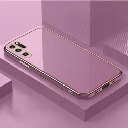 Funda de teléfono chapada brillante para Huawei P30 Lite P20 P30 Pro Mate 20 20X Nova 7 7i 7SE 8 9i Y9S Y7A Honor50, funda protectora de silicona