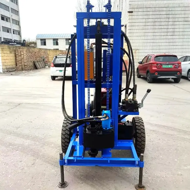 

Индивидуальная портативная дизельная гидравлическая буровая установка для бурения глубоких скважин 100м, 150м, 180м, на колесном или гусеничном ходу, высокая эффективность