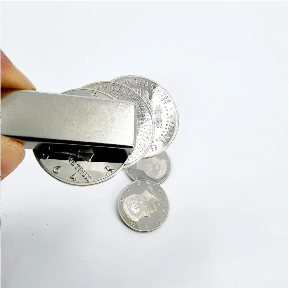 5 uds. De acero, medio dólar, primer plano, trucos de Magia, ilusiones, accesorios de Magia, trucos, accesorio de mago, Magia profesional
