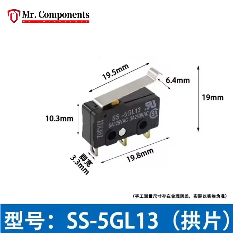 1PCS SS-5 SS-5GL SS-5GL2 SS-5GL13 Gently touch the micro-switch roller travel limit switch Original genuine product New In stock