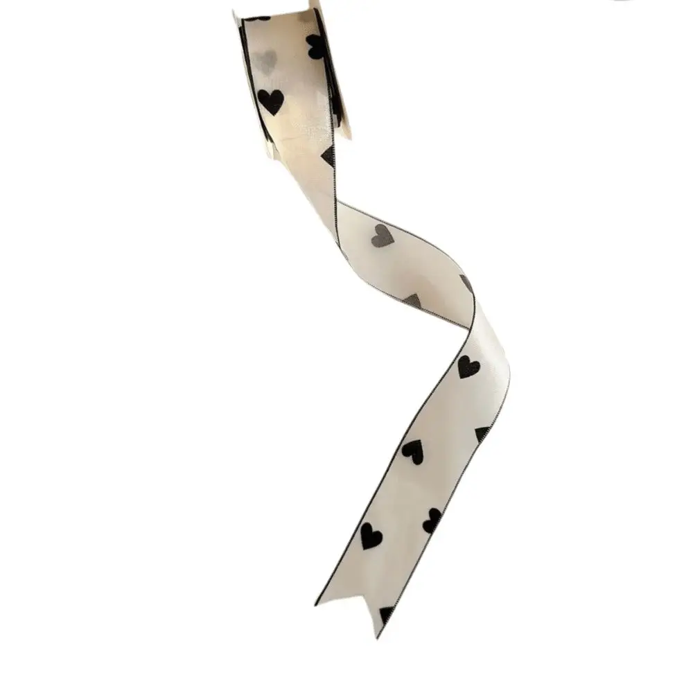 Elegante nastro stampato amore da 10 metri in poliestere floccato DlY nastro accessori per cucire nastro di seta regali per imballaggio accessori fai da te