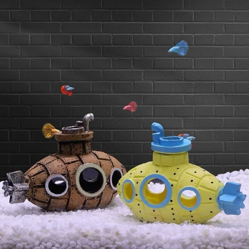 الراتنج الغواصة الحلي حوض للأسماك الديكور الأسماك الروبيان المأوى كهف المناظر الطبيعية اكسسوارات لخزان الأسماك حوض السمك #1