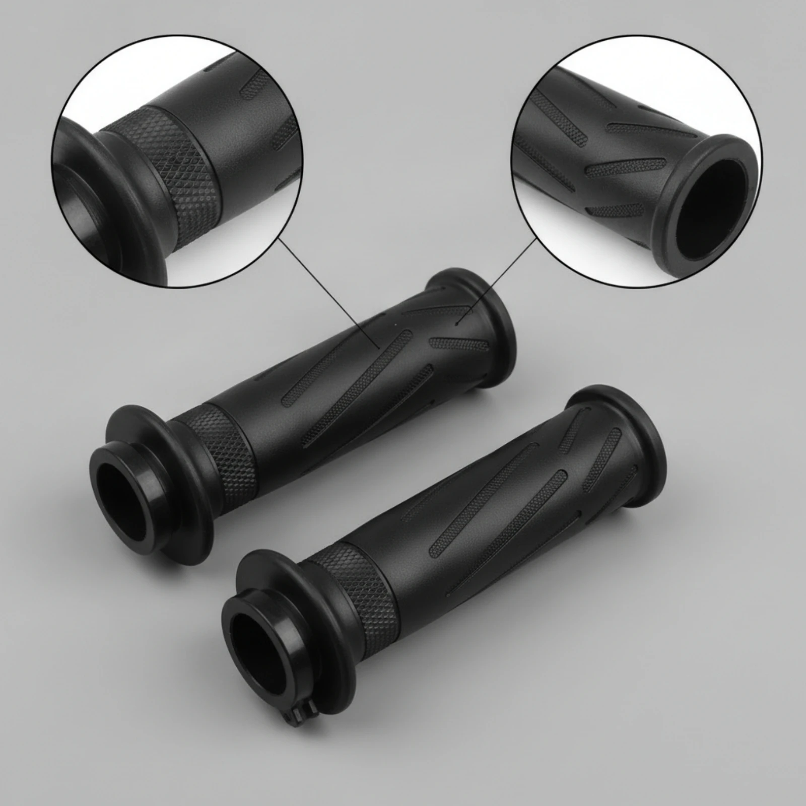 Motorcycle Handlebar Grips Textured Motorcycle Handlebar Grip Black Long-Lasting for Motorcyclists, Sport Bike