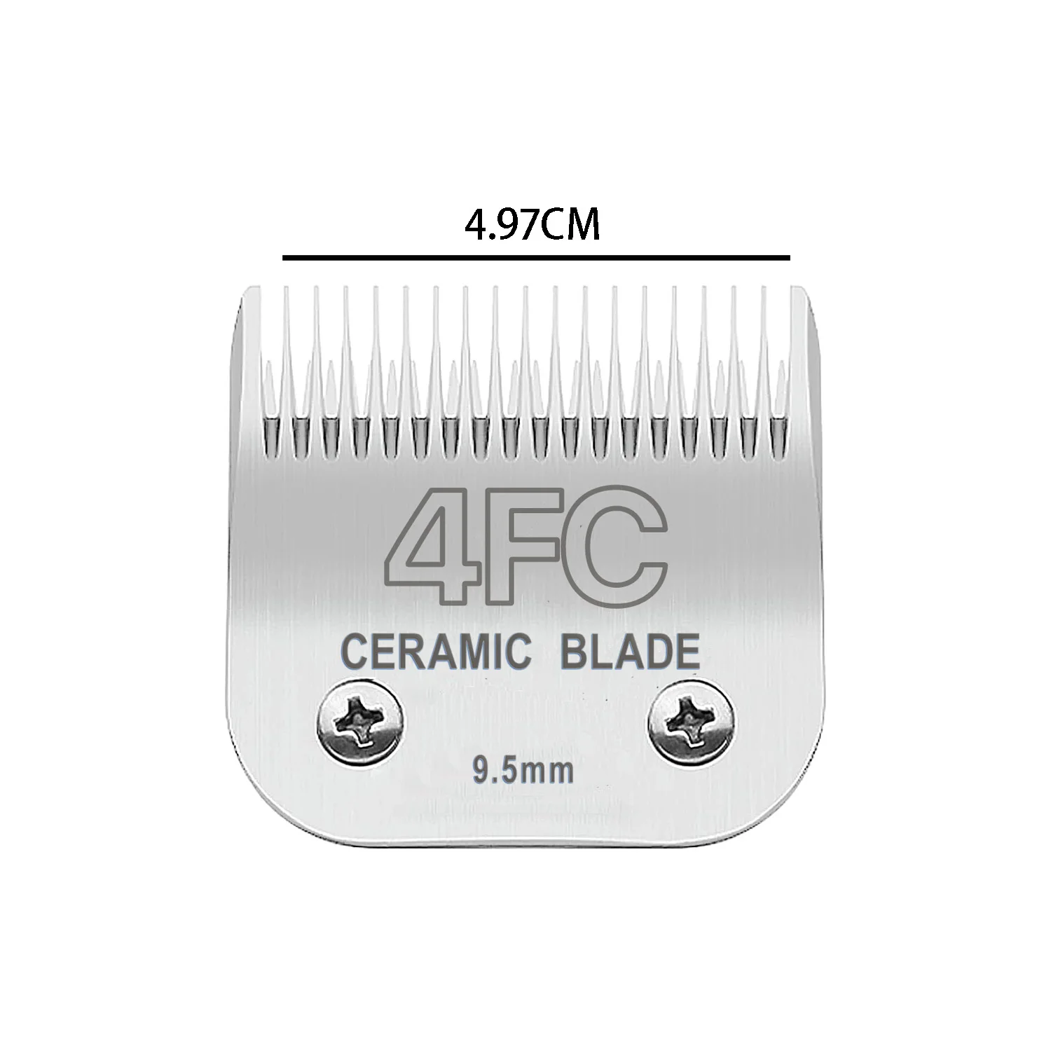 4FC Detachable Pet Dog Clipper Blade Set Compatible With For Most Andis, Oster A5 , Wahl KMClippers，Ceramic &Carbon Steel Blade