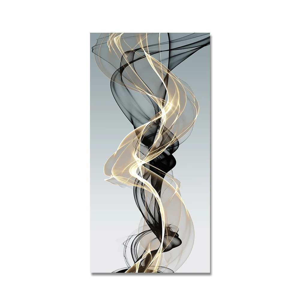 Abstract Modern Nordic Gold Geometry Gold Grey Line Wall Art Canvas Painting Poster Picture Print For Living Room Home Decor