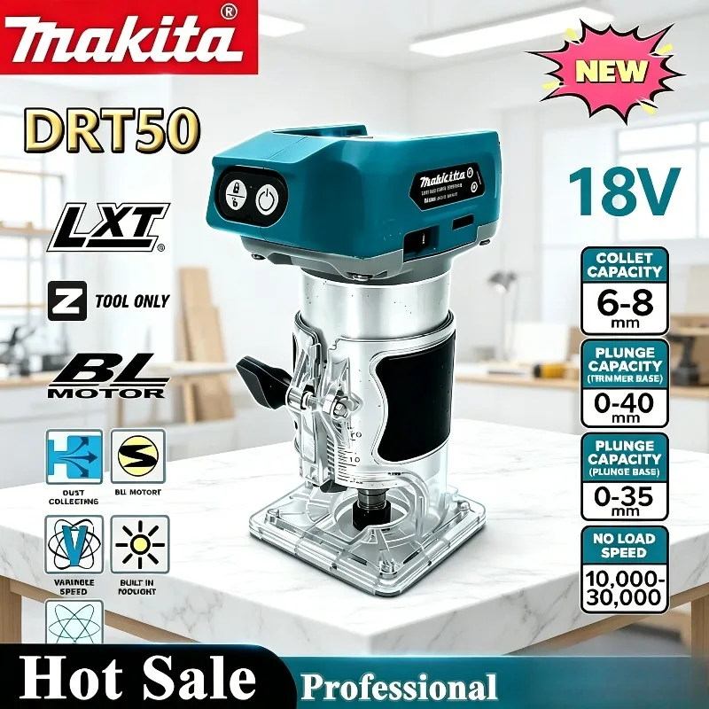 

Makita DRT50 for Woodwork Engraving Milling Rechargeable Brushless Cordless Trimmer Slotting Tool For Makita Battery