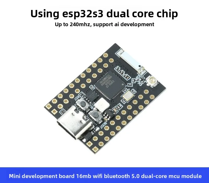 Title: ESP32-S3-N16R8 MINI Development Board, 16MB WiFi & Bluetooth 5.0 Dual-core MCU Module