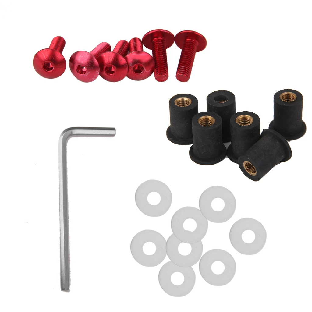 Black Metal Windscreen Bolt Kit Rubber Gaskets Allen Key for Harley Davidson Sportster XL 120
