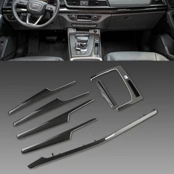 Carbon Interior Panel 7 Piece Set For Audi Q5 RSQ5 2018-2024 Carbon Fiber Interior Dashboard Door Trim Panel