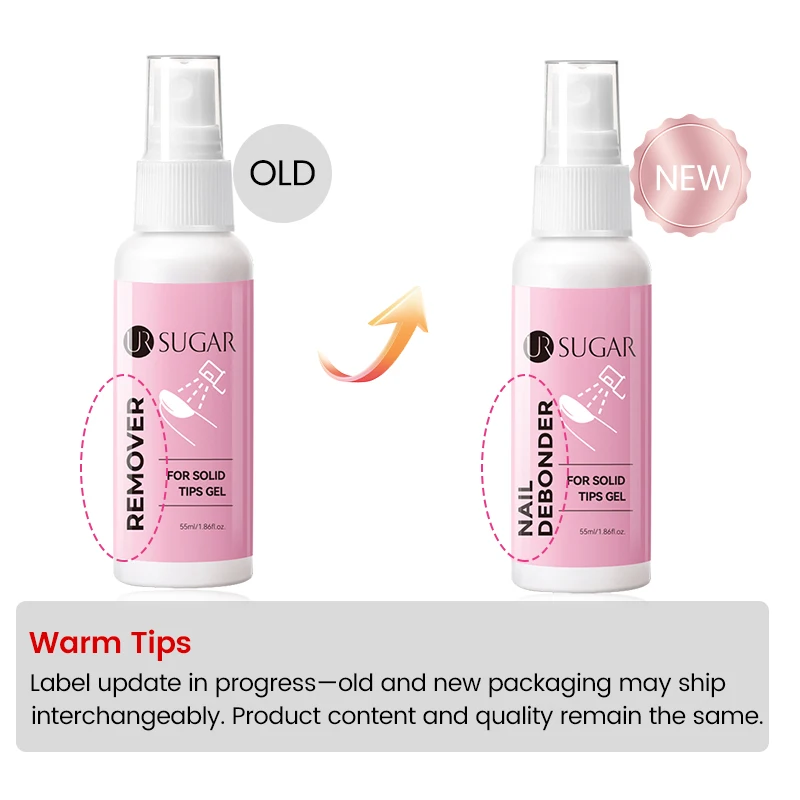 UR SUGAR 55ml Remover For Solid Tips Gel False Nail Tips Removing Gel Rhinestone Fake On Nails Dissolve Liquid Manicure Tools