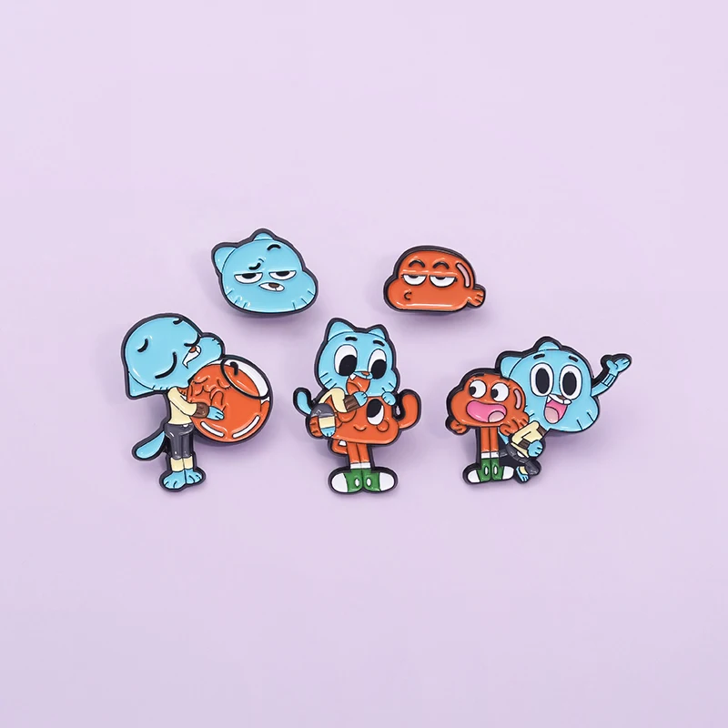 Cartoon-Animation, Komödie, Emaille-Anstecknadeln, schelmisches Abenteuer, blaue Katze, Broschen, Anstecknadeln, bester Schmuck, Geschenk für Fans und Freunde ﻿ – Detail 10