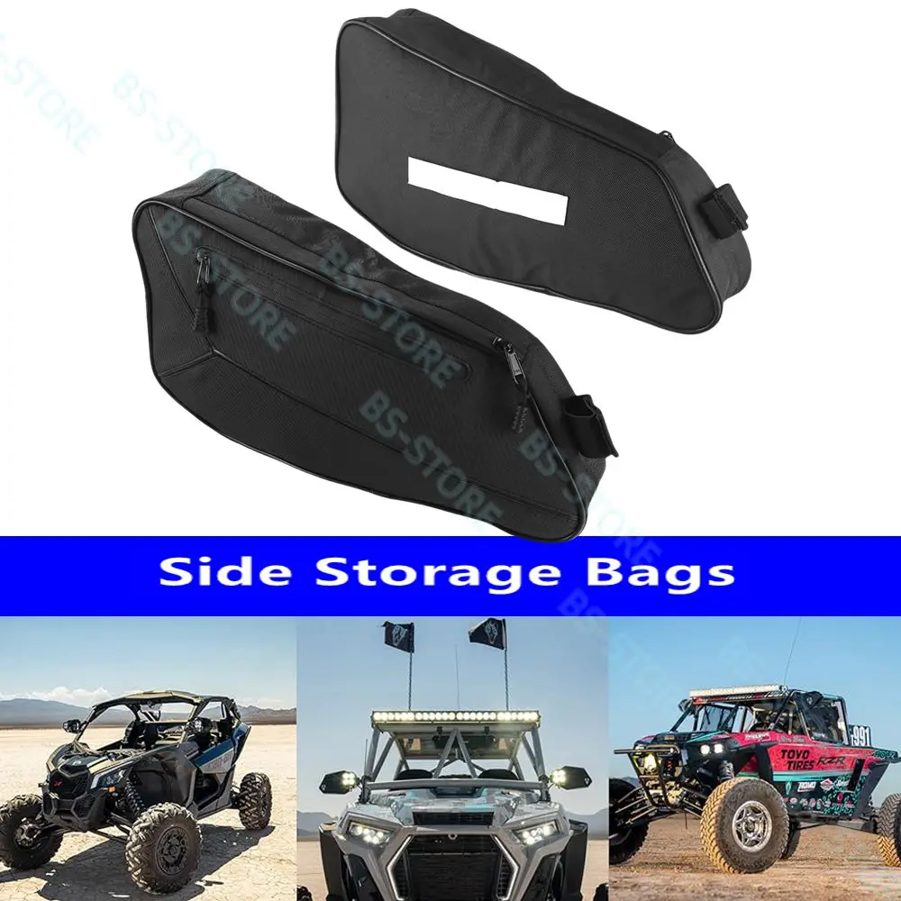

BlackSide Storage Bags Compatible with Polaris Slingshot S R SL SLR GT LE 1 Pair Water-Resistant 1680D Cloth Carbon Fiber Fabric