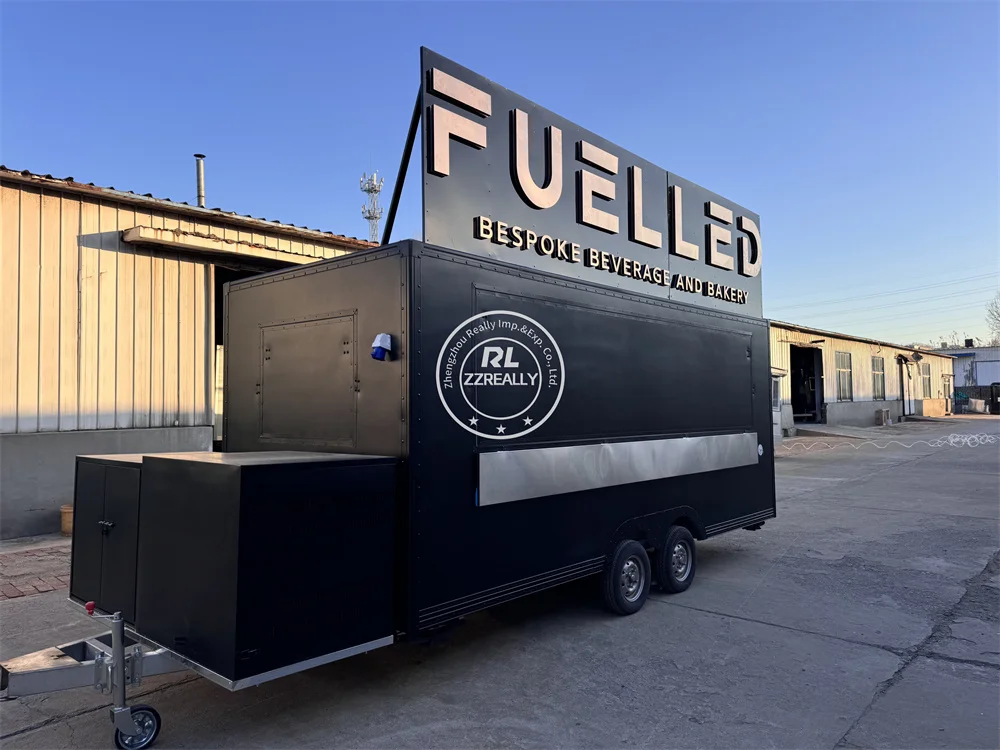 Mobile Food Truck Mobile Kitchen Coffee Trailers Fully Equipped Ice Cream Cart Concession Fast Food Trailer For Sale