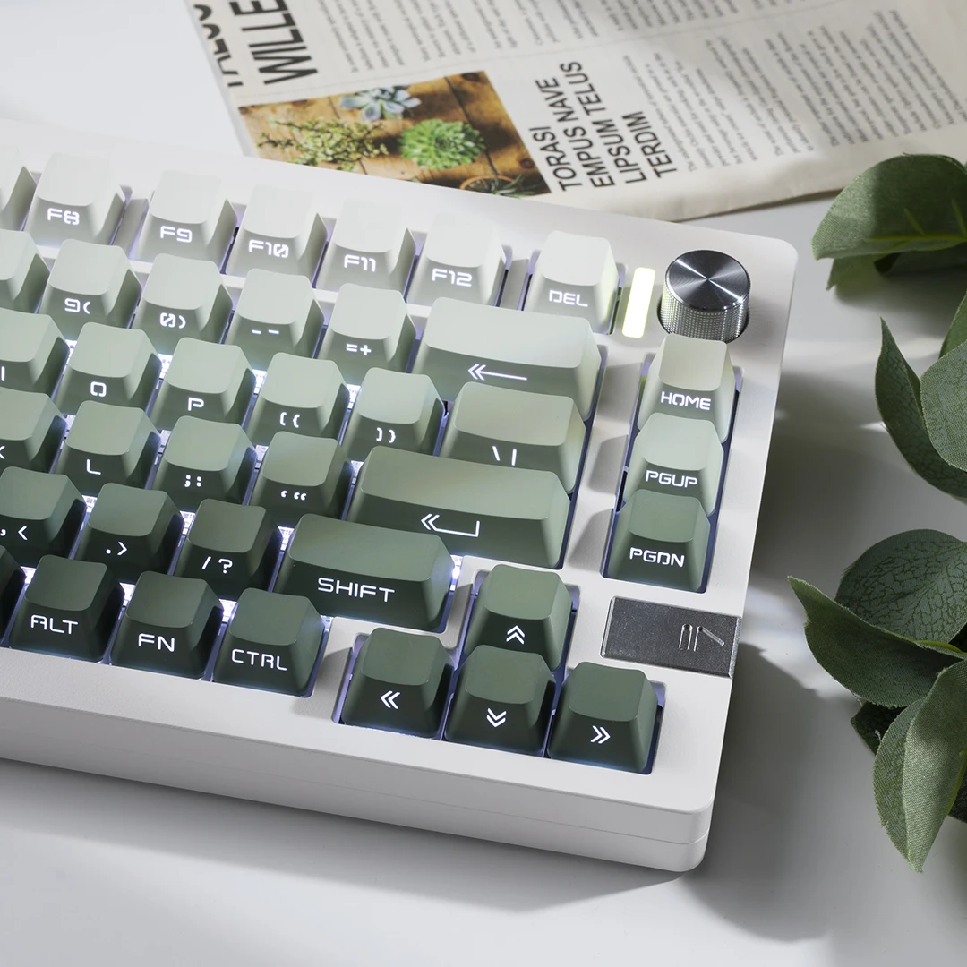 OEM Highly Dip Dyeing Process PBT Material With Gradual Transparency Of Seaweed Side Engraved Keycaps