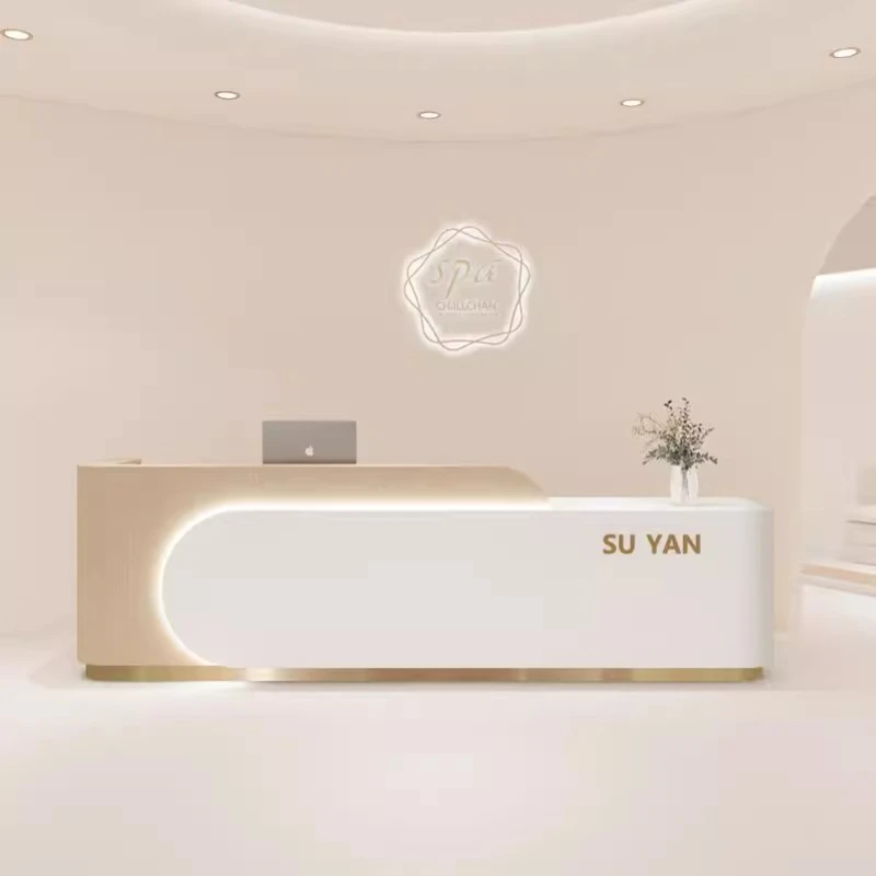 Beauty Salon Reception Desk Beauty Salon Commercial Beautician Reception Counter Bar Office Commercial Aesthetic Home Counter