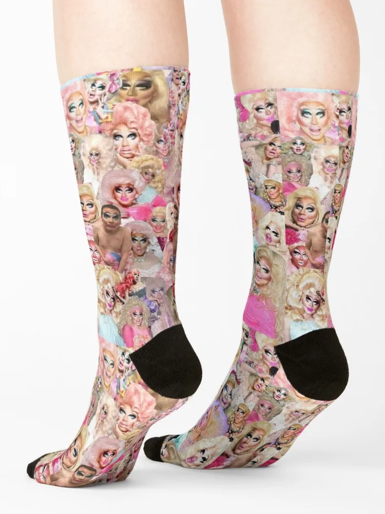 Trixie Mattel Collage Socks custom sports winter thermal Socks Woman Men's