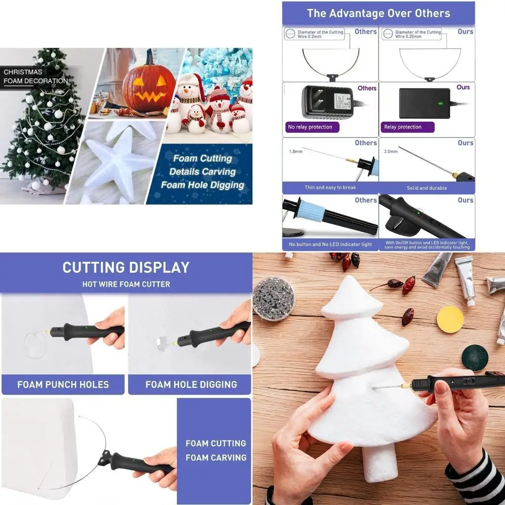 

G6KF 4-в-1-резак горячий проволочный резак с индикатором световой электрической резки