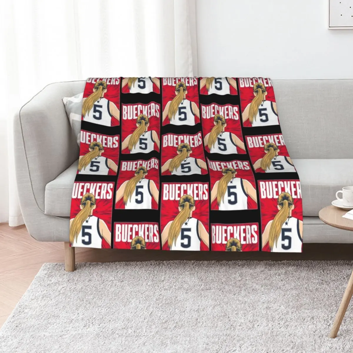 university basketball_paige-bueckers Throw Blanket Quilt funny gift Soft Beds Winter beds Soft Soft Big Blankets