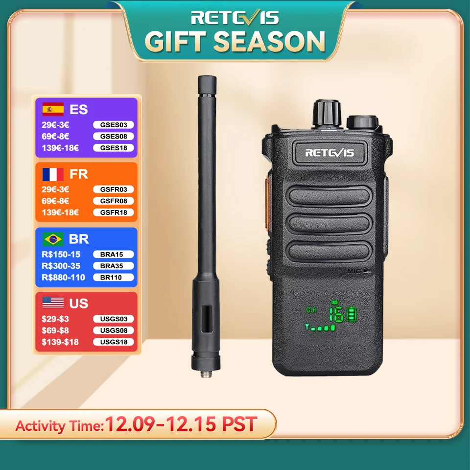 Retevis RT86 10W Walkie Talkie Long Range Communication Radios Walkie-talkie Professional Communicator Two-way Radio Long Reach