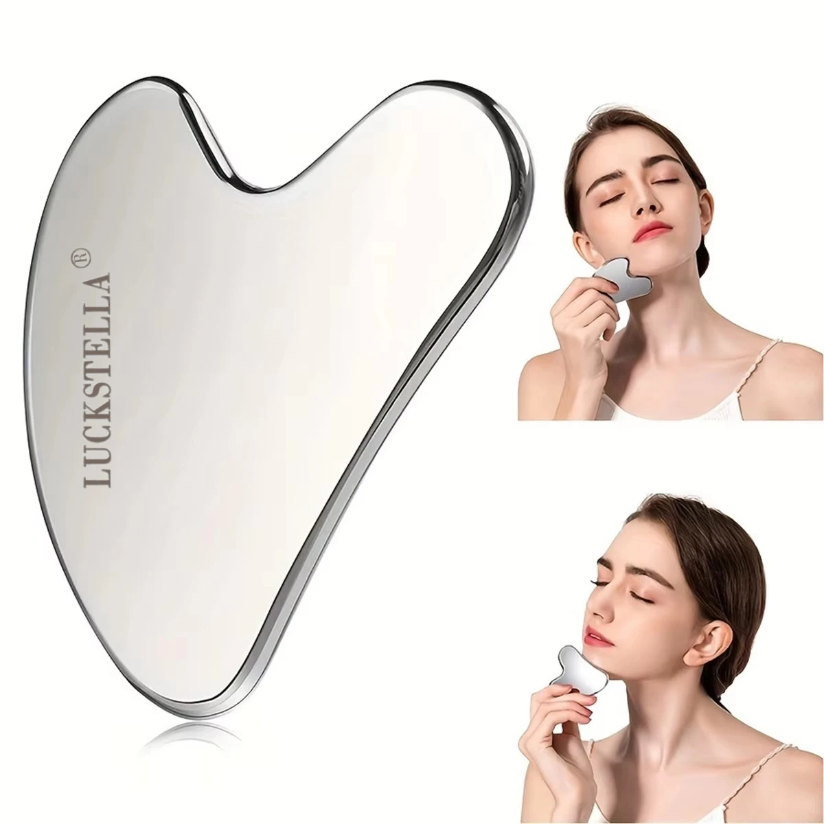 Ice Face Roller และสแตนเลส Gua Sha ชุดสําหรับ Face Lifting Beauty Skin Care เครื่องมือนวดหน้าลูกกลิ้งนวดหน้า