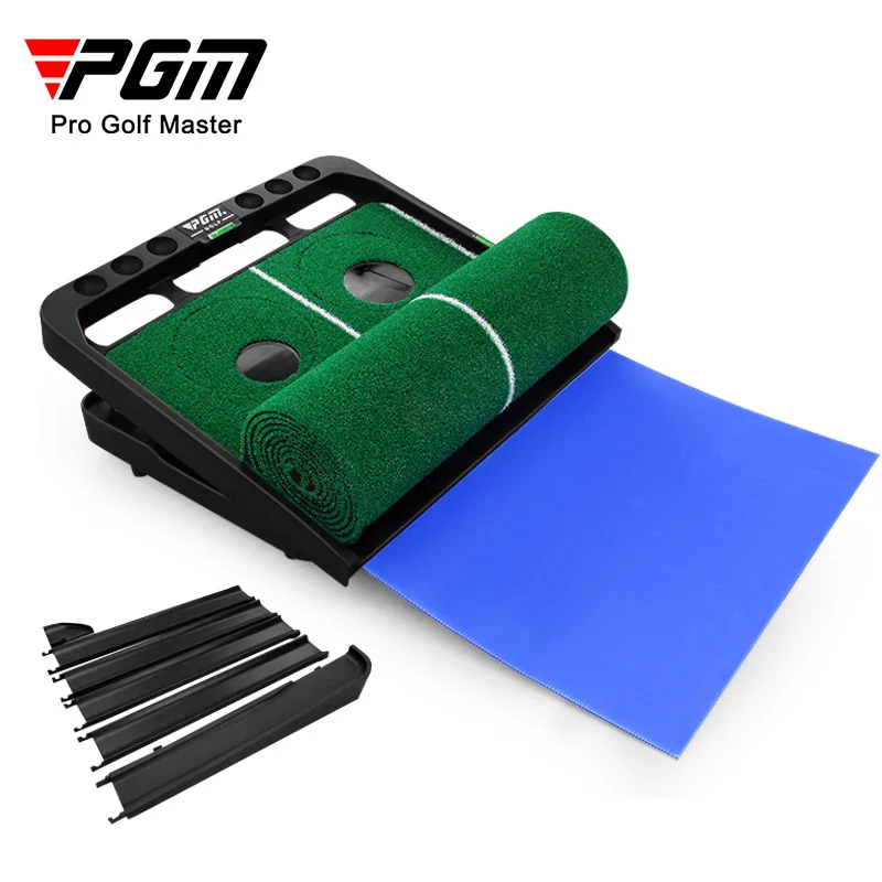 PGM Golf Putting Mat Golf Putter Trainer Indoor Adjustable Putter Carpet Practice Set Mini Golf Putting Green Fairway TL010