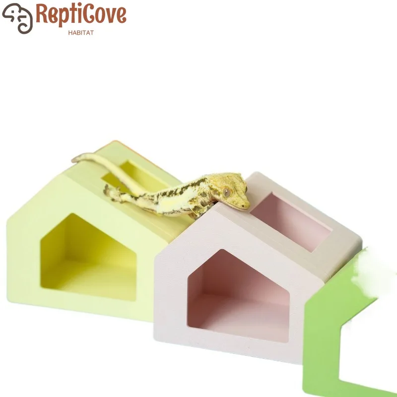 

Магнитный съемный домик-убежище для рептилий 12×9×10 см, красочная пещера-укрытие для гекконов, ящериц, змей, с прочной магнитной фиксацией, легко устанавливается