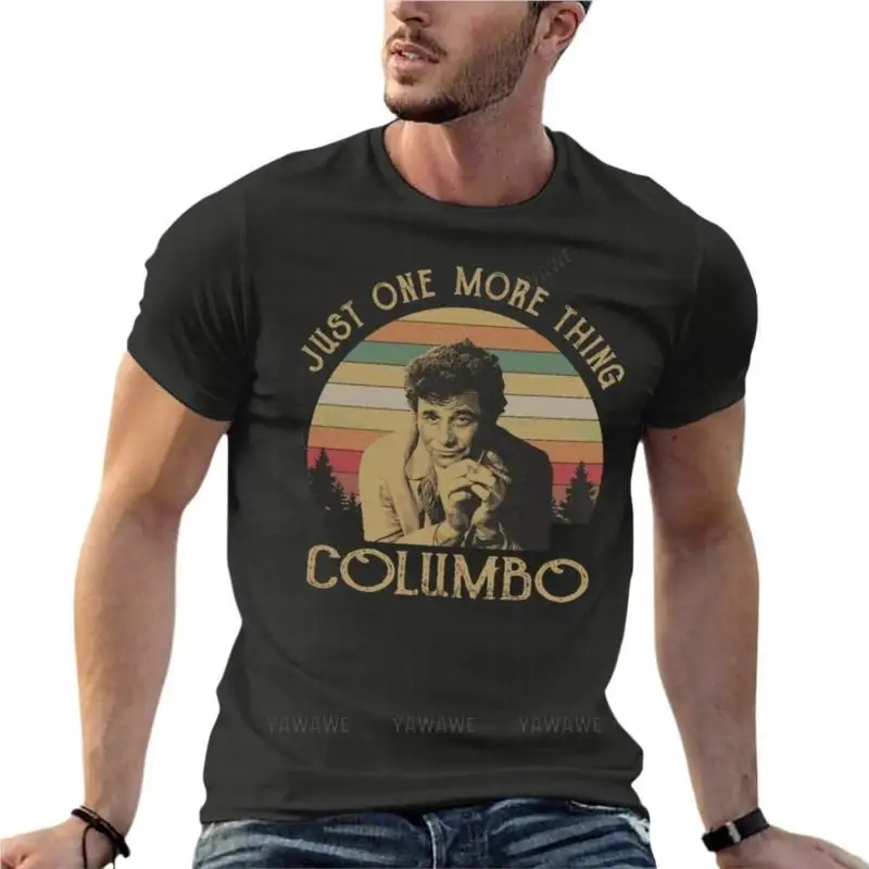 Just One More Thing Columbo Oversized T-Shirt Branded Mens Clothing Short Sleeve Streetwear Big Size Top Tee