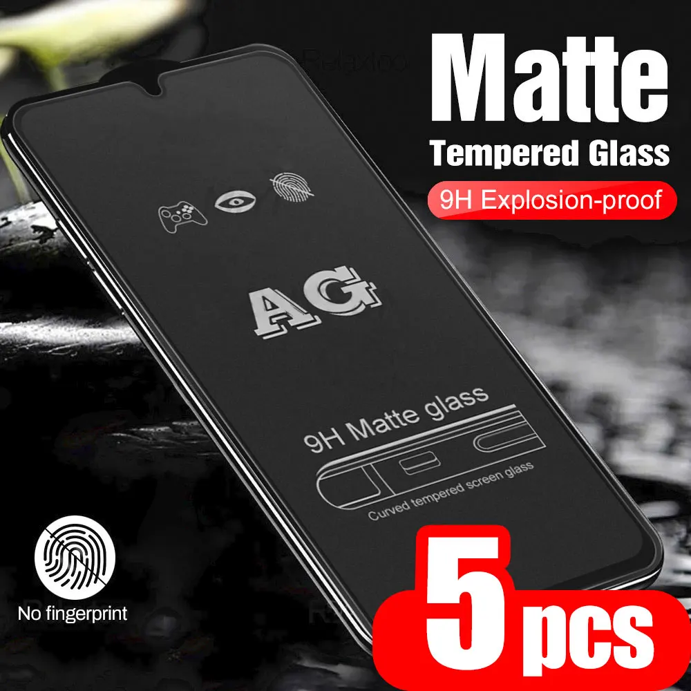 5PCS Matte Anti Fingerprint Screen Protector For Apple iPhone 18 17 Air 16 15 14 11 12 13 Pro Max Plus 16E XR Xs Tempered Glass