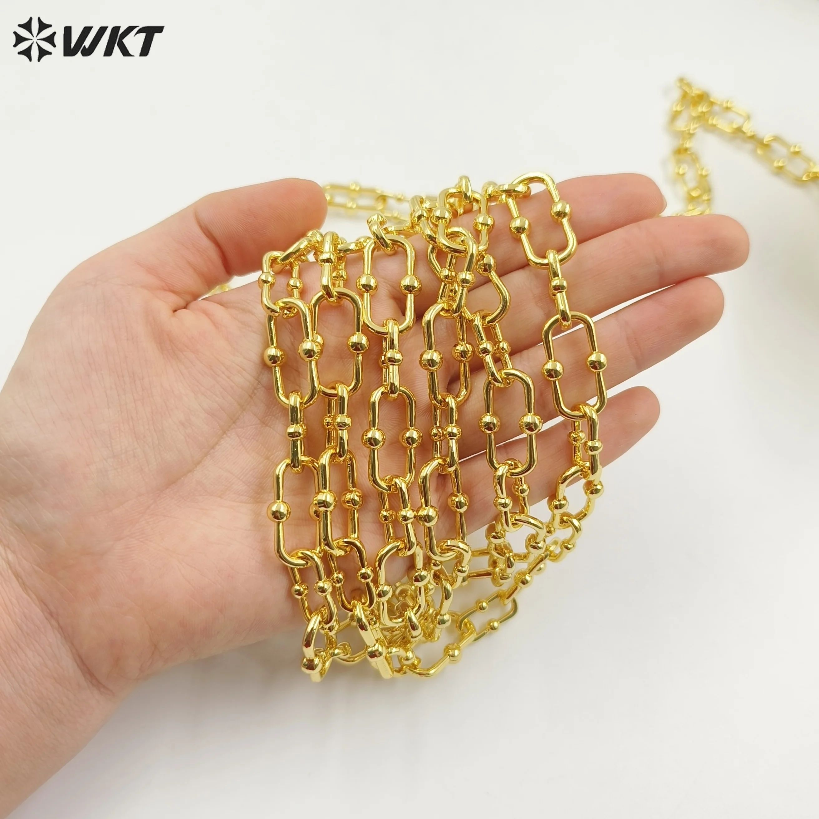 WT-BC235 WKT Wholesale Fashion And Classic Chain Design For Lady 18K Yellow  Gold Plated Anniversery Gifts