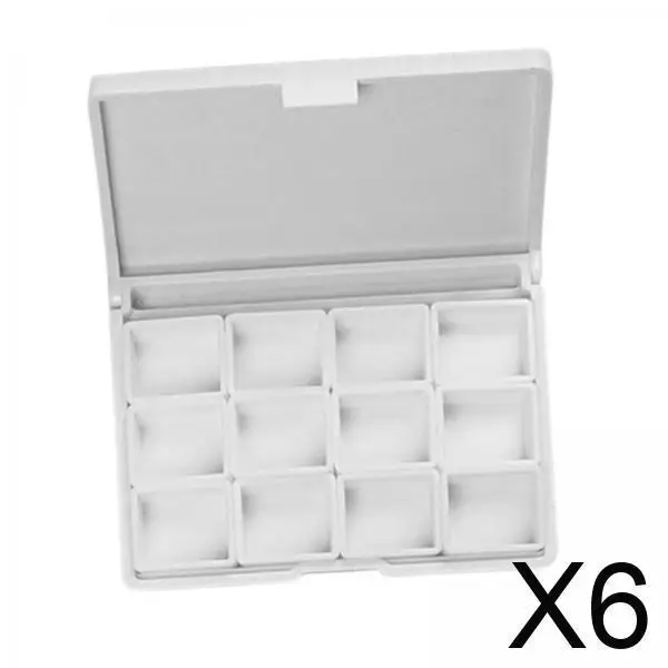 

6 подносов для палитры красок, набор полукастрюль для акрилового масла, акварели, 12 сеток