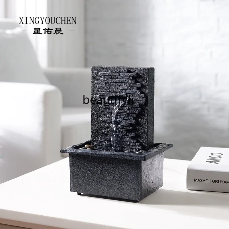 Small desktop fountain creative entrance ornament, circulating water feature, opening gift jewelry